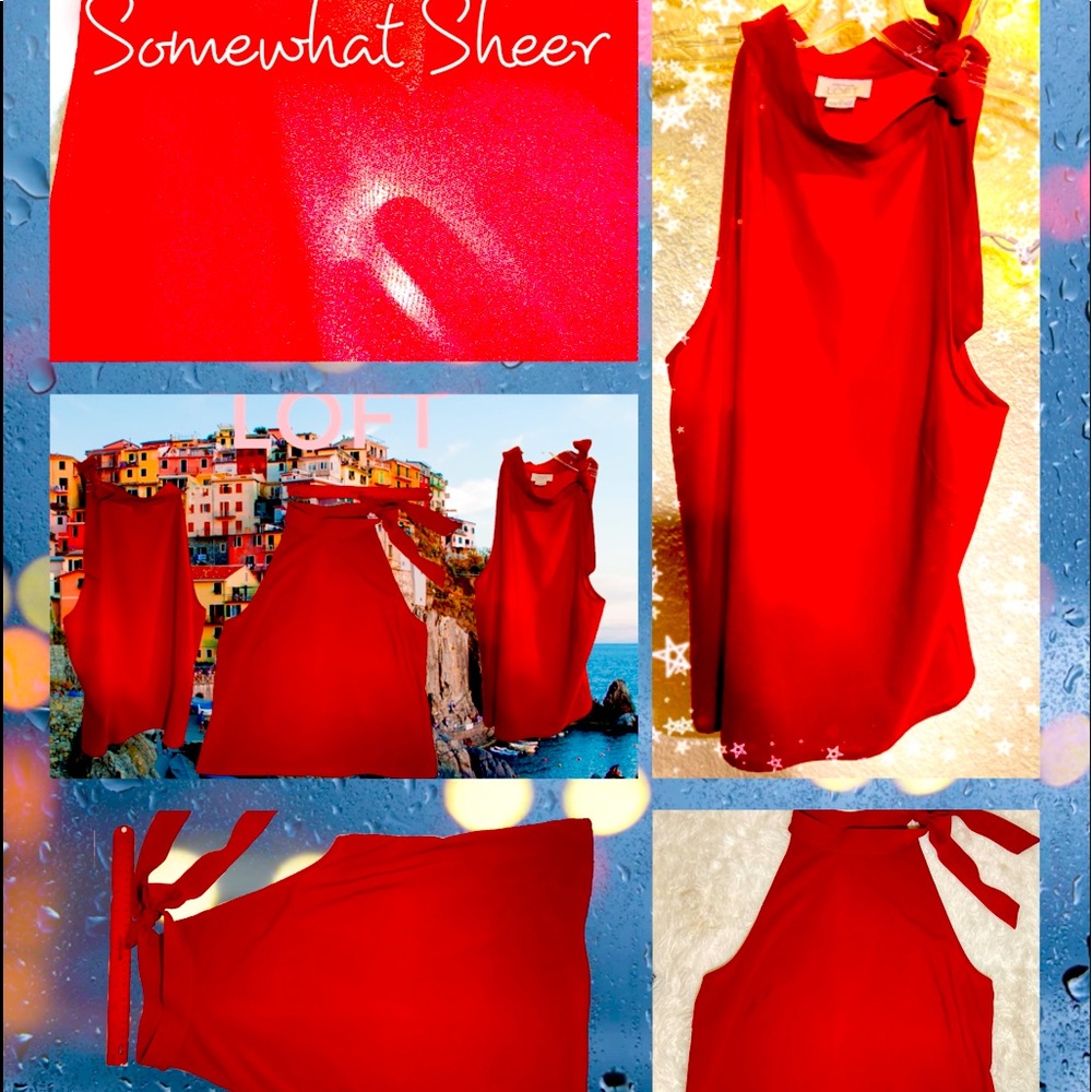 LOFT Sleeveless blouse that ties around the neck